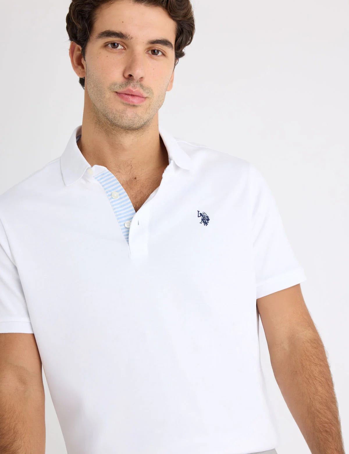 Chemise de algodón unicolor con logo