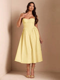 Vestido elegante unicolor