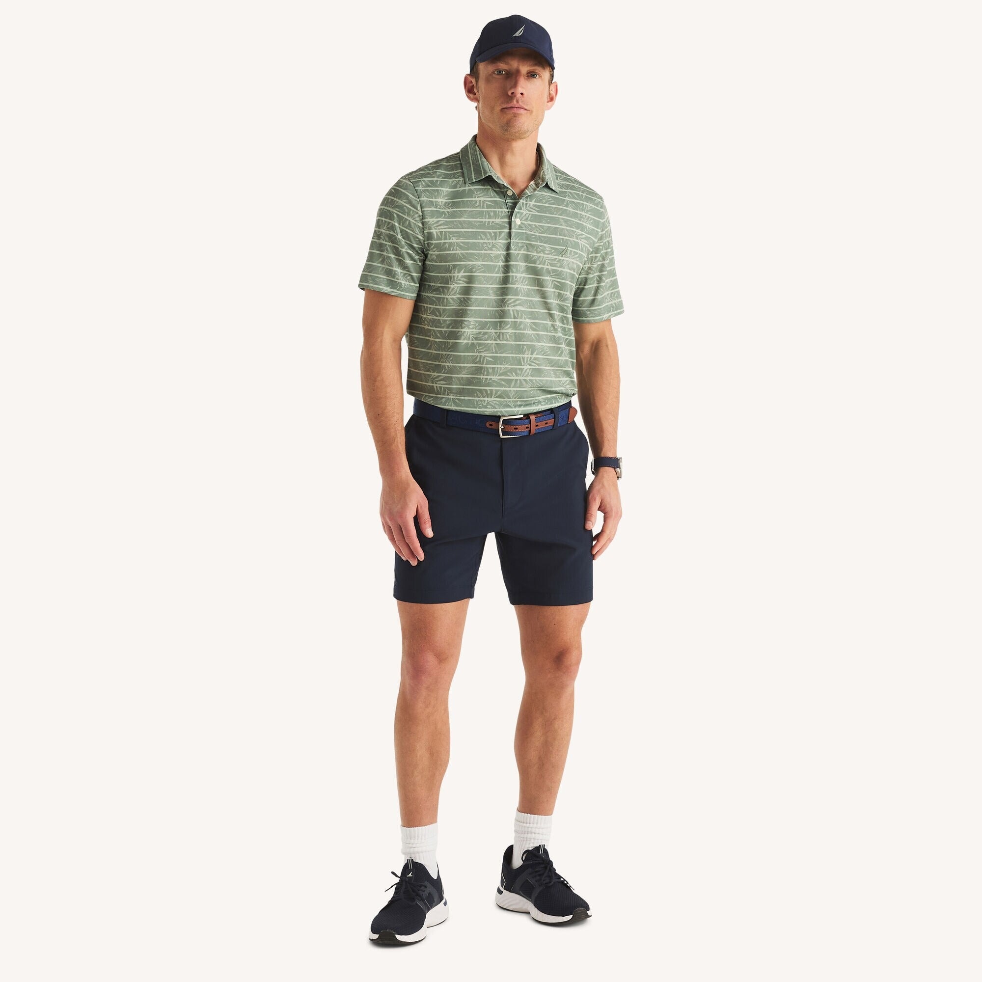 Chemise navtech con estampado y rayas