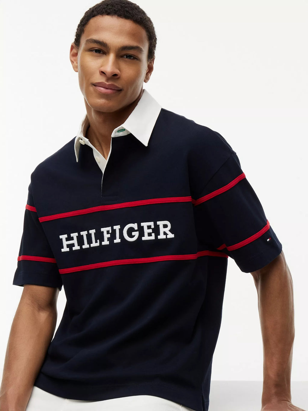 Chemise holgada con logo bordado estilo ruby