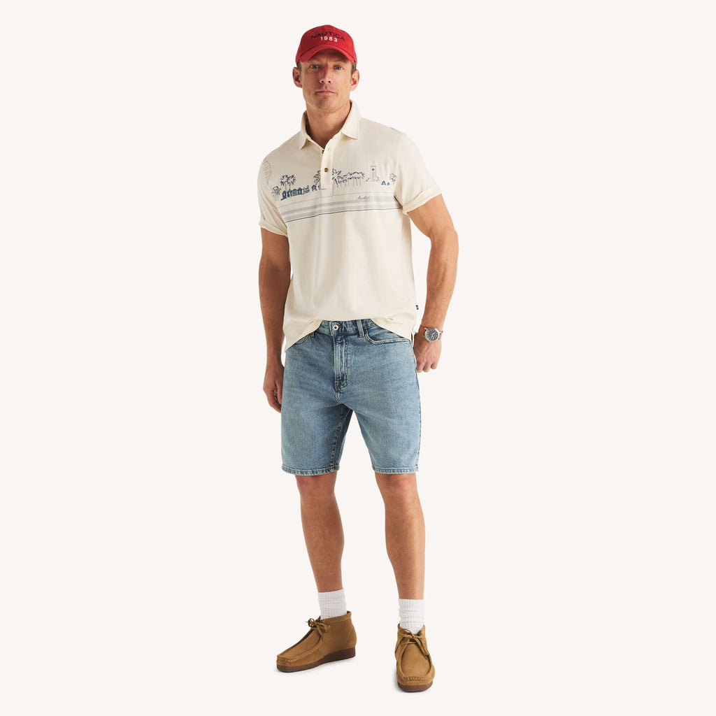 Chemise de algodón con estampado central