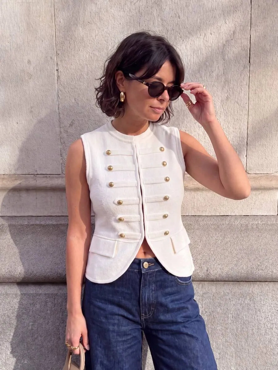 Chaleco elegante con botones