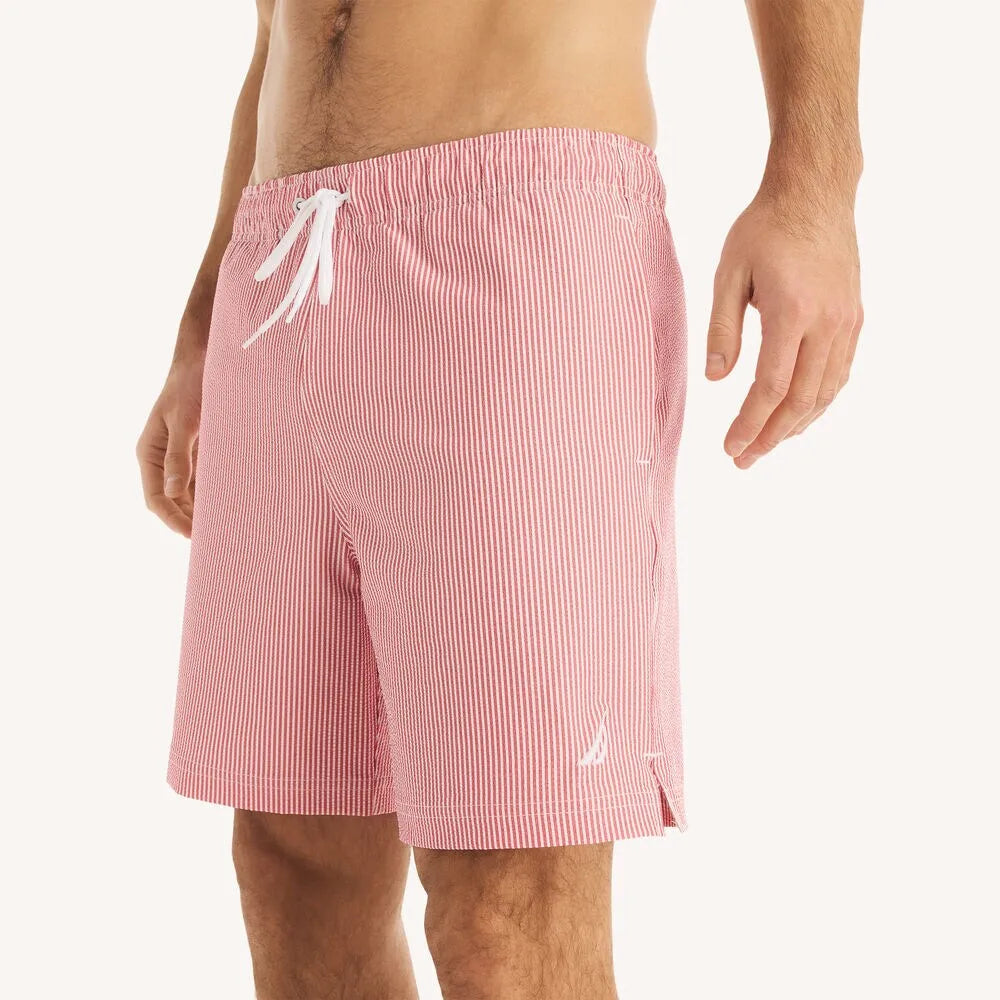 Traje de baño tipo short 7" con rayas verticales