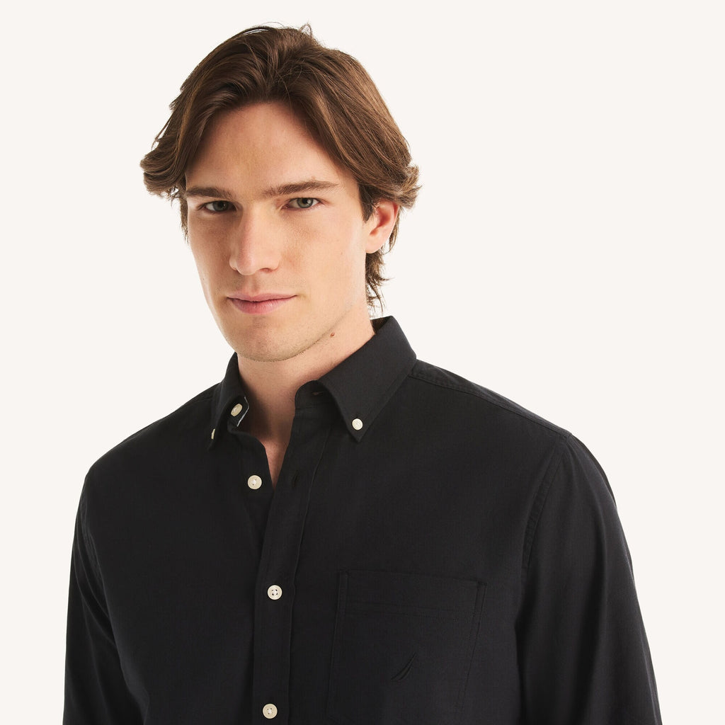 Camisa manga larga unicolor Oxford