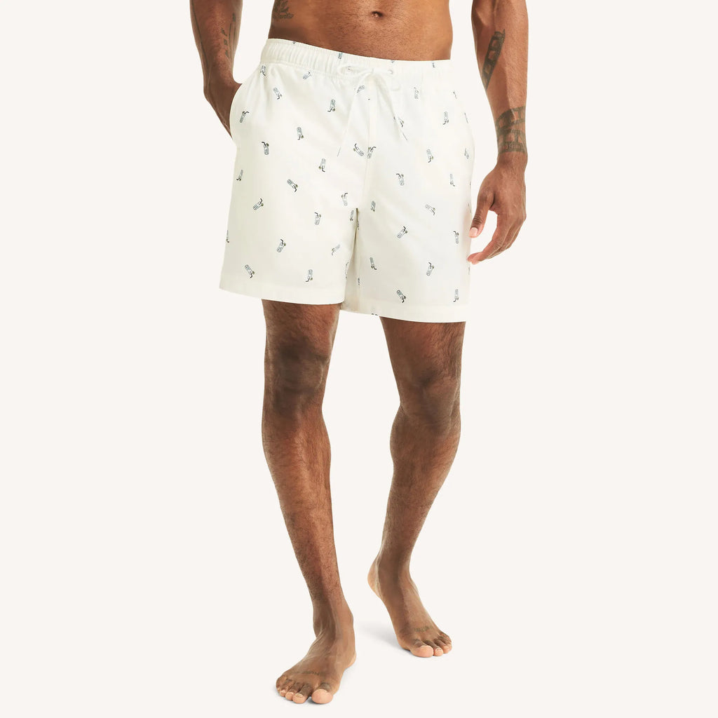 Traje de baño tipo short 7" con estampado de limonada