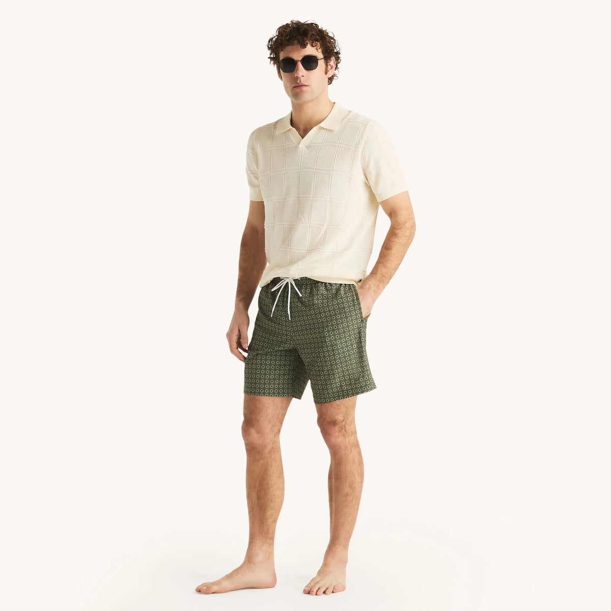 Traje de baño tipo short 7" con estampado