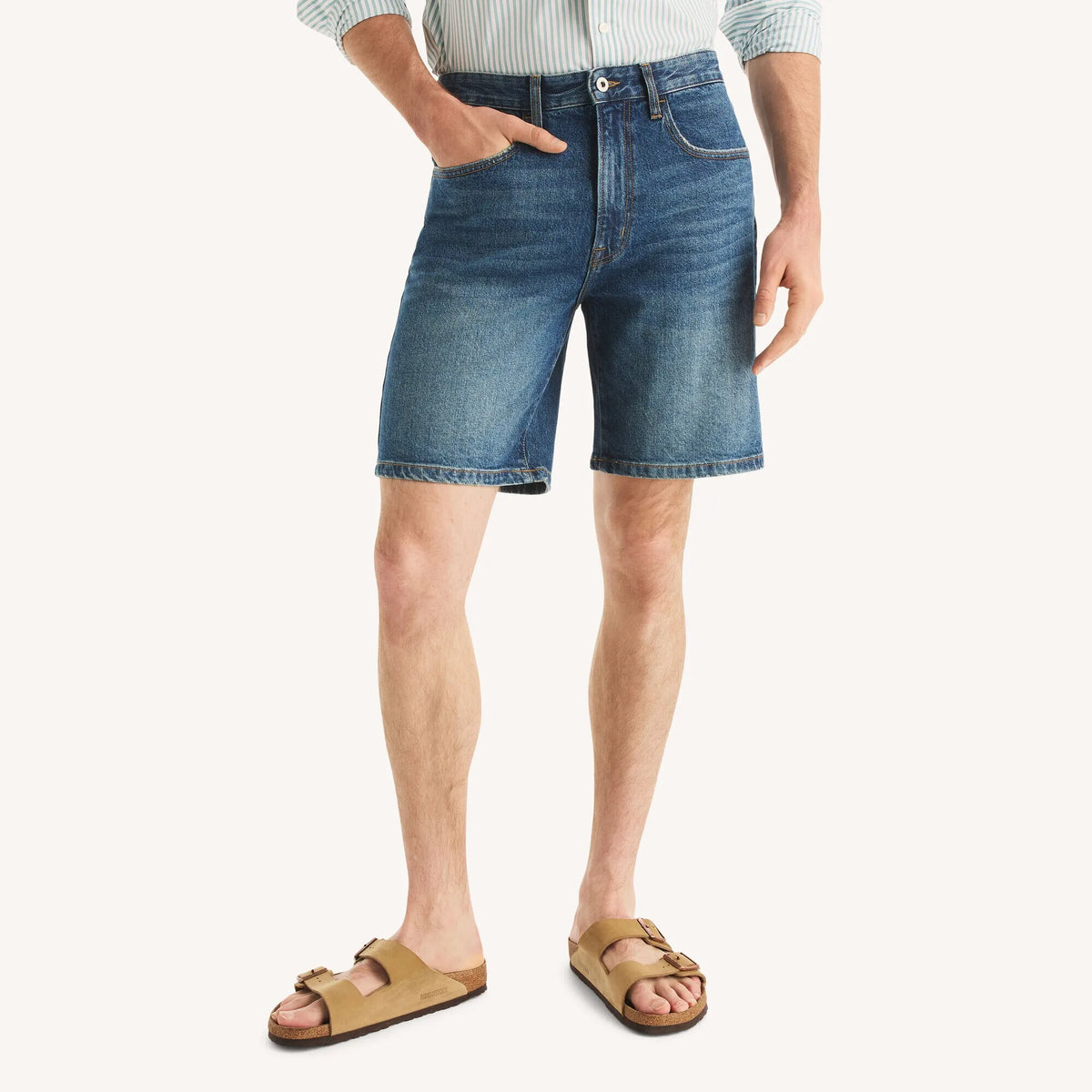 Bermuda holgada denim 9"