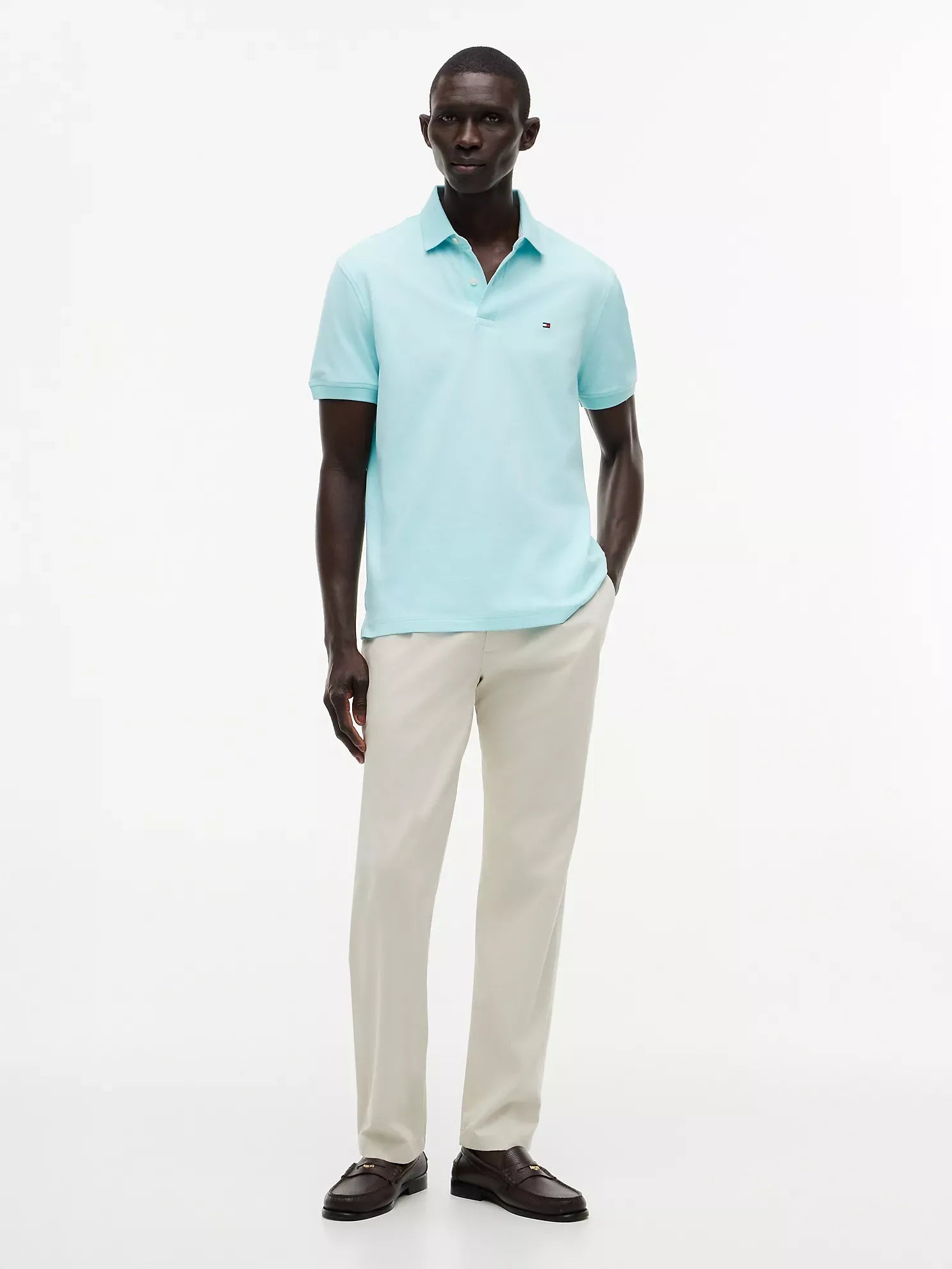 Chemise regular unicolor con logo