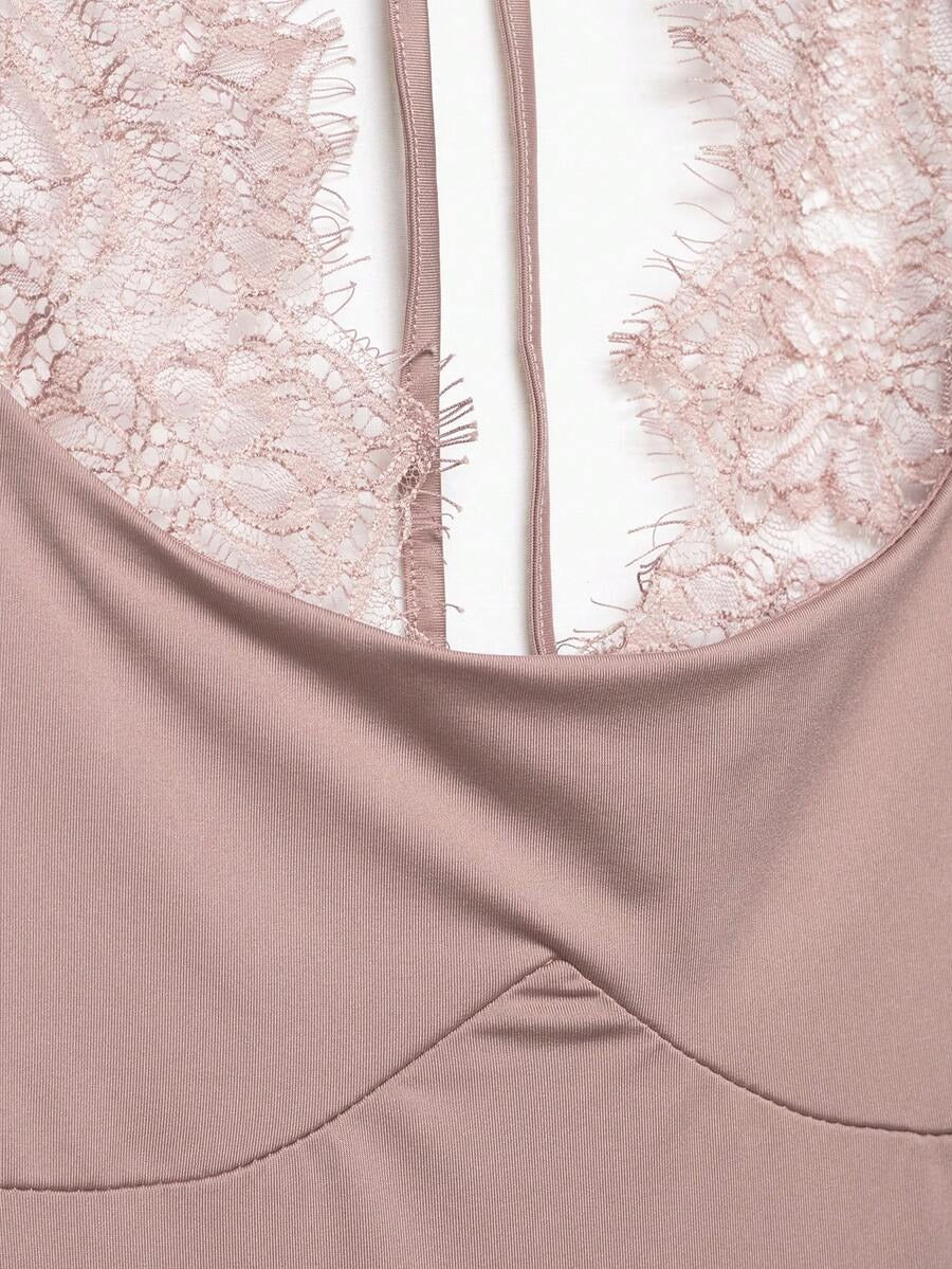 Body con encaje floral