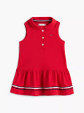 Vestido unicolor sin mangas con logo para pequeñas