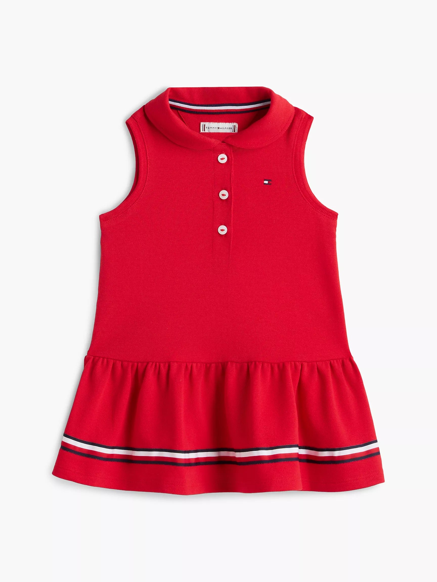 Vestido unicolor sin mangas con logo para pequeñas