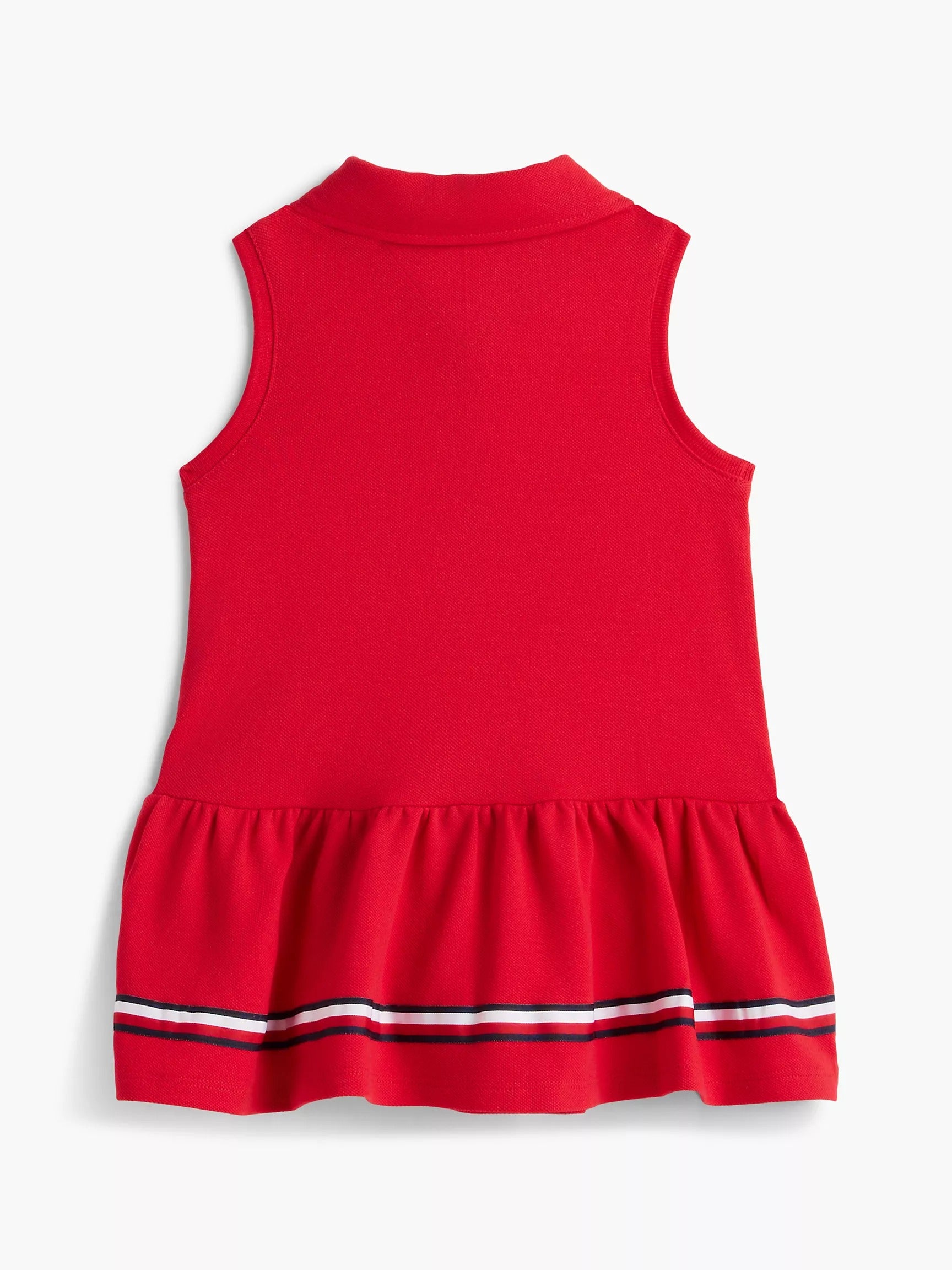 Vestido unicolor sin mangas con logo para pequeñas