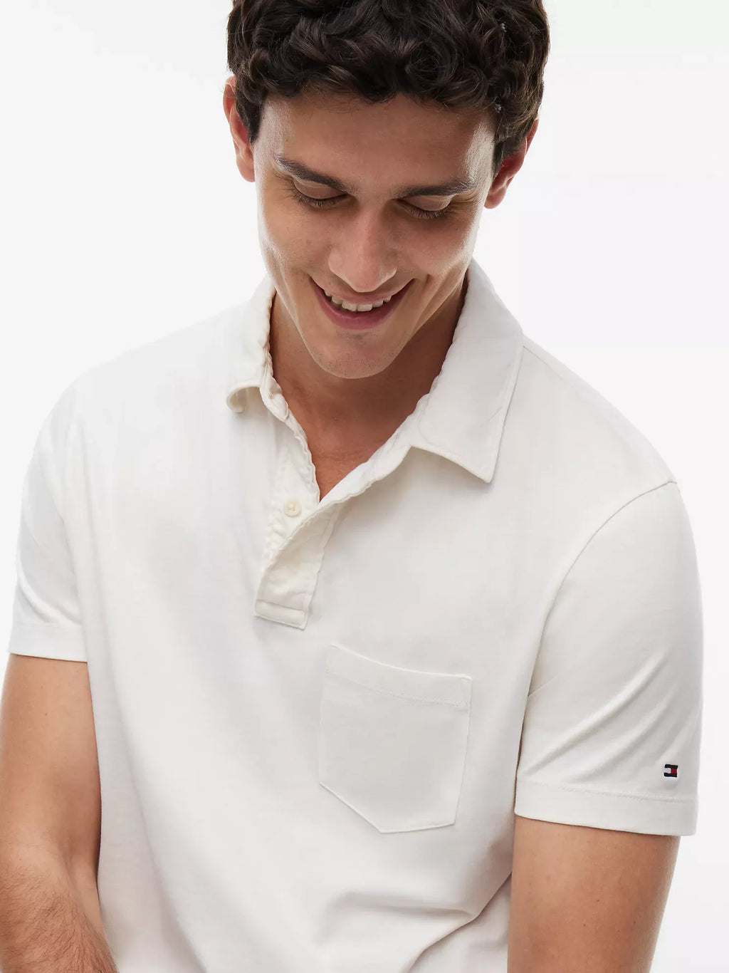 Chemise regular de algodón con bolsillo