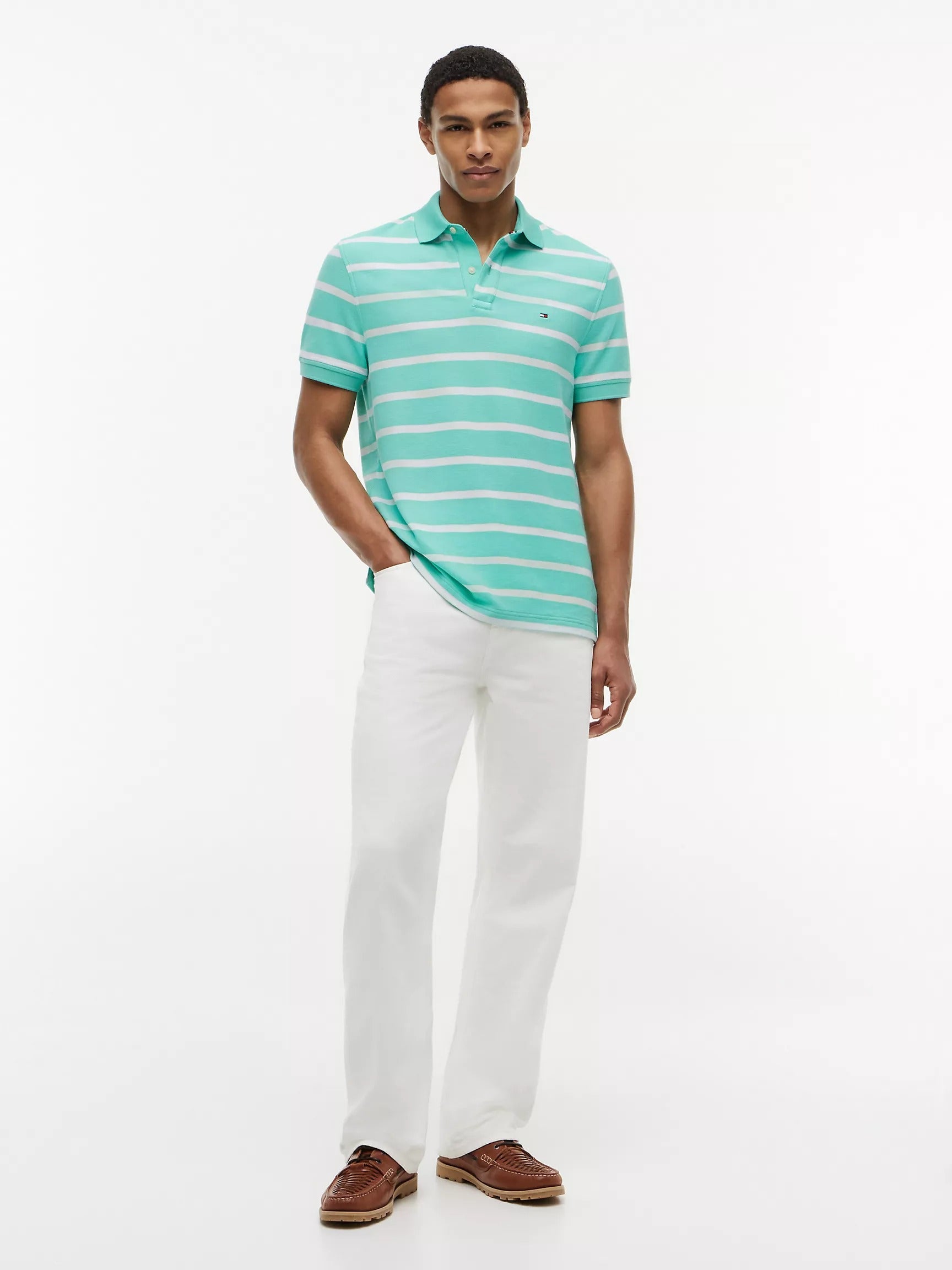 Chemise regular con patrón de rayas