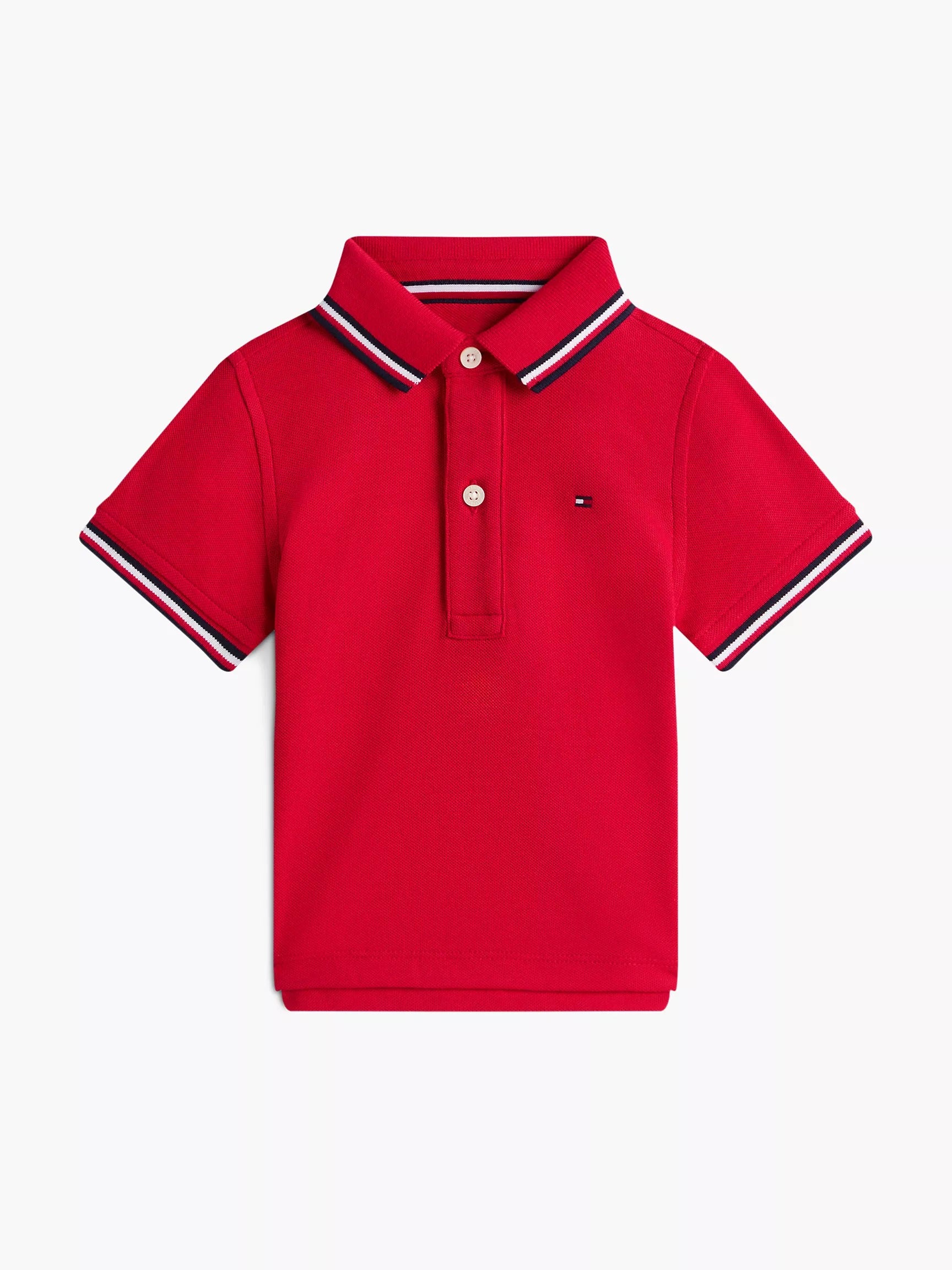 Chemise unicolor con cuello ribeteado para pequeños