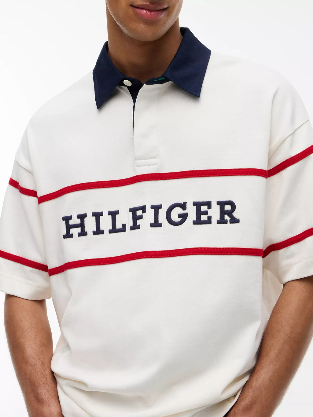 Chemise holgada con logo bordado estilo ruby