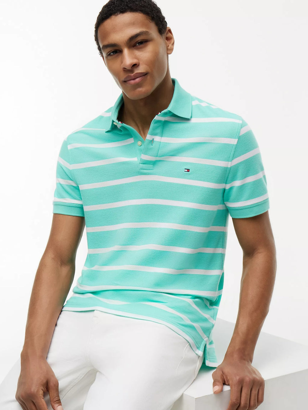 Chemise regular con patrón de rayas