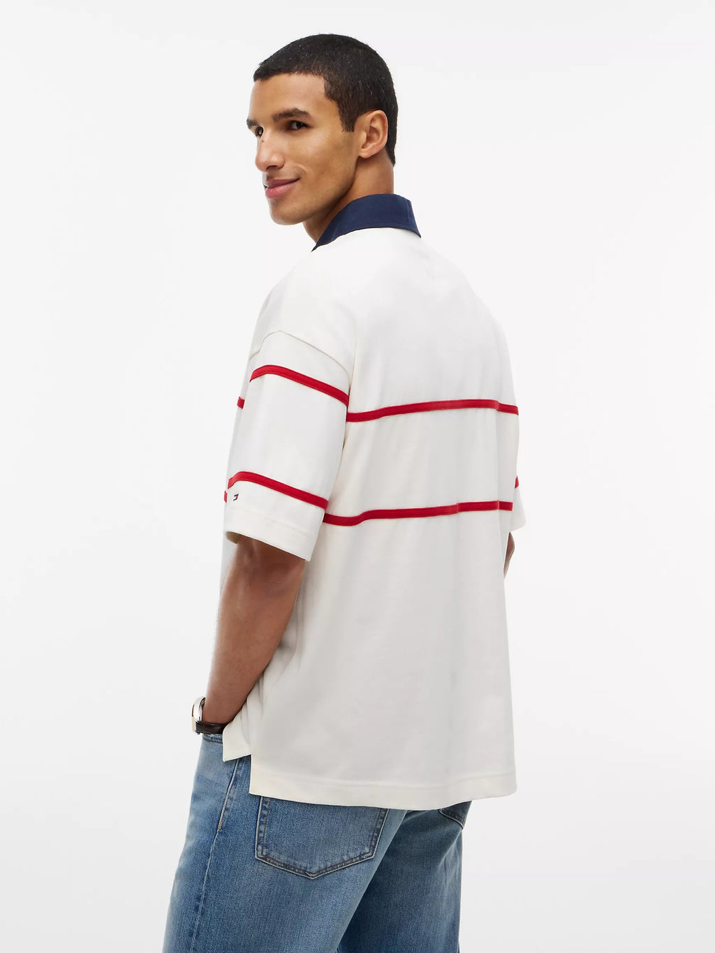 Chemise holgada con logo bordado estilo ruby