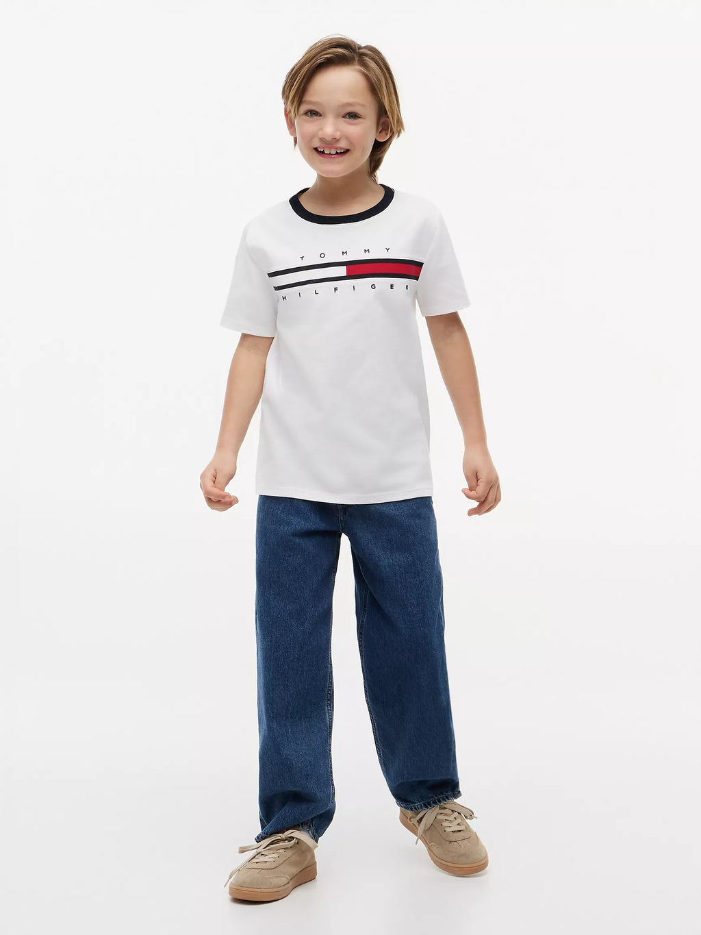 Franela con logo bandera central para niños