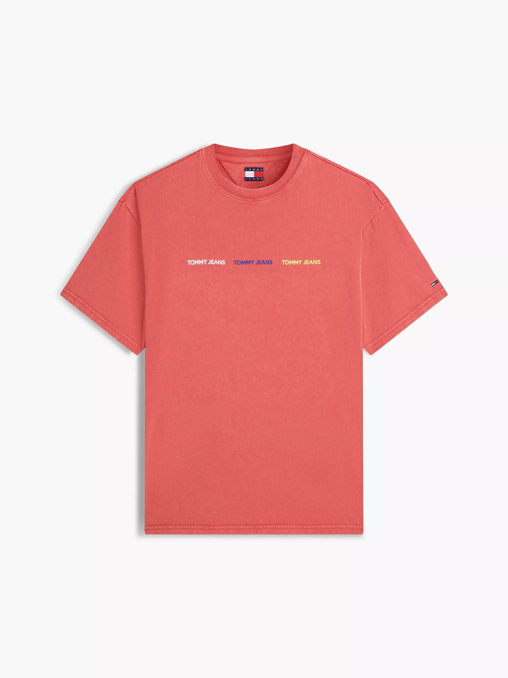 Franela holgada con logo estampado prelavada