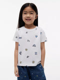 Franela con estampado de garabatos para niñas