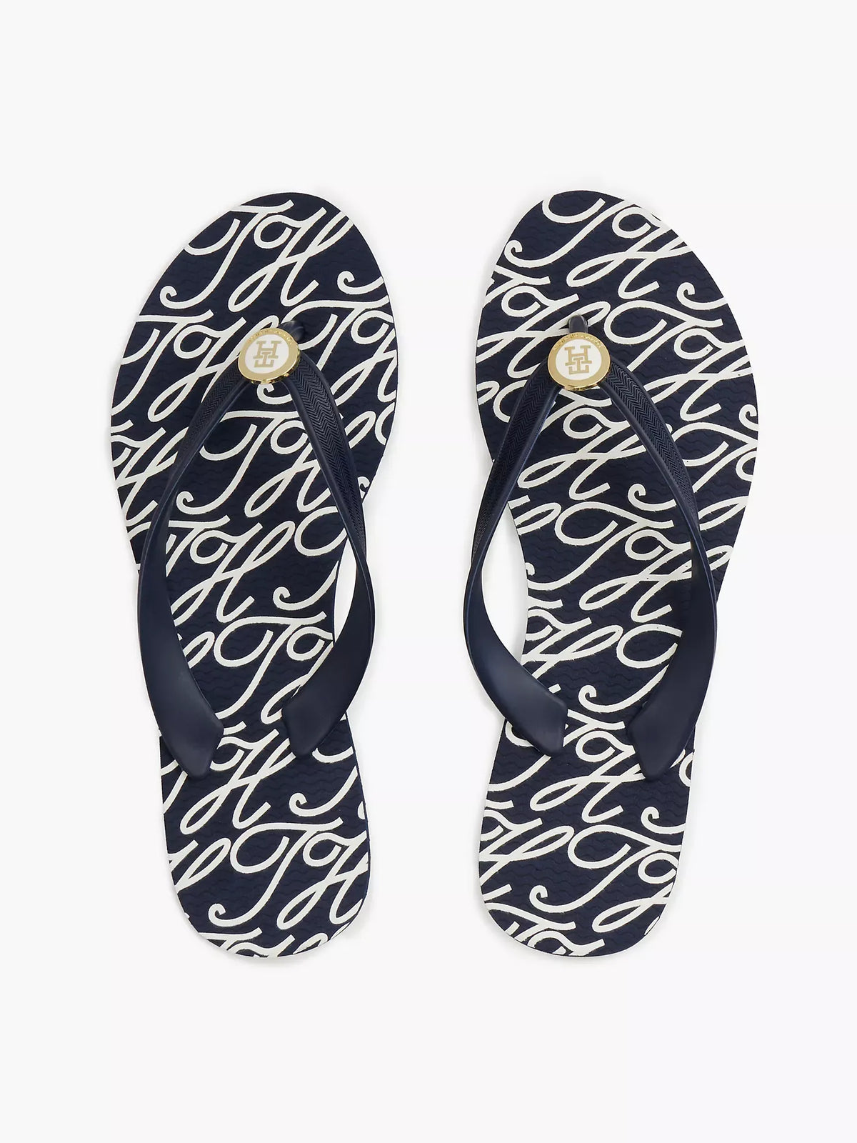 Sandalias con logo metálico