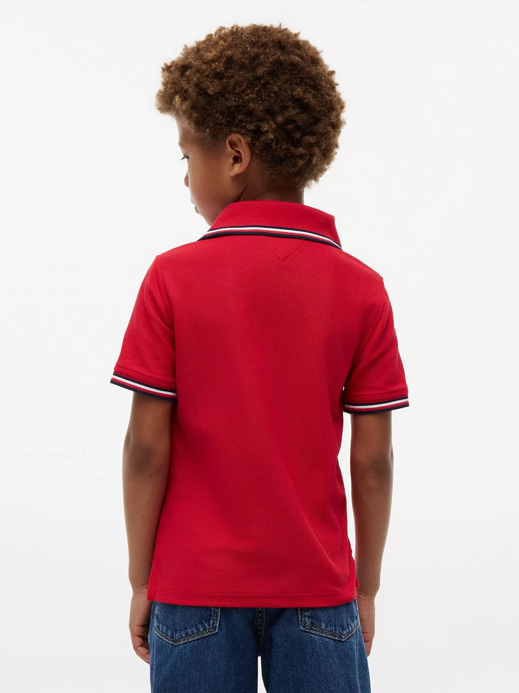 Chemise unicolor con cuello ribeteado para niño
