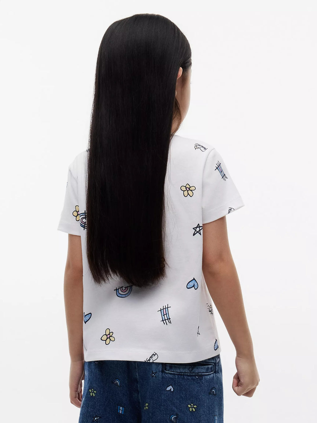 Franela con estampado de garabatos para niñas