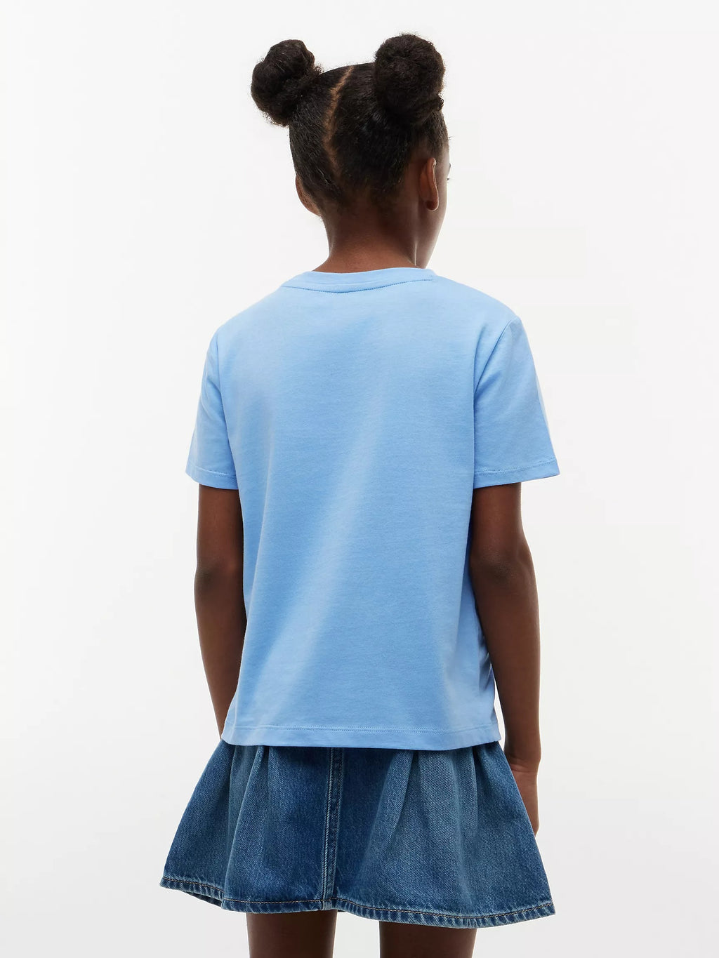 Franela con logo estampado en lentejuelas para niñas