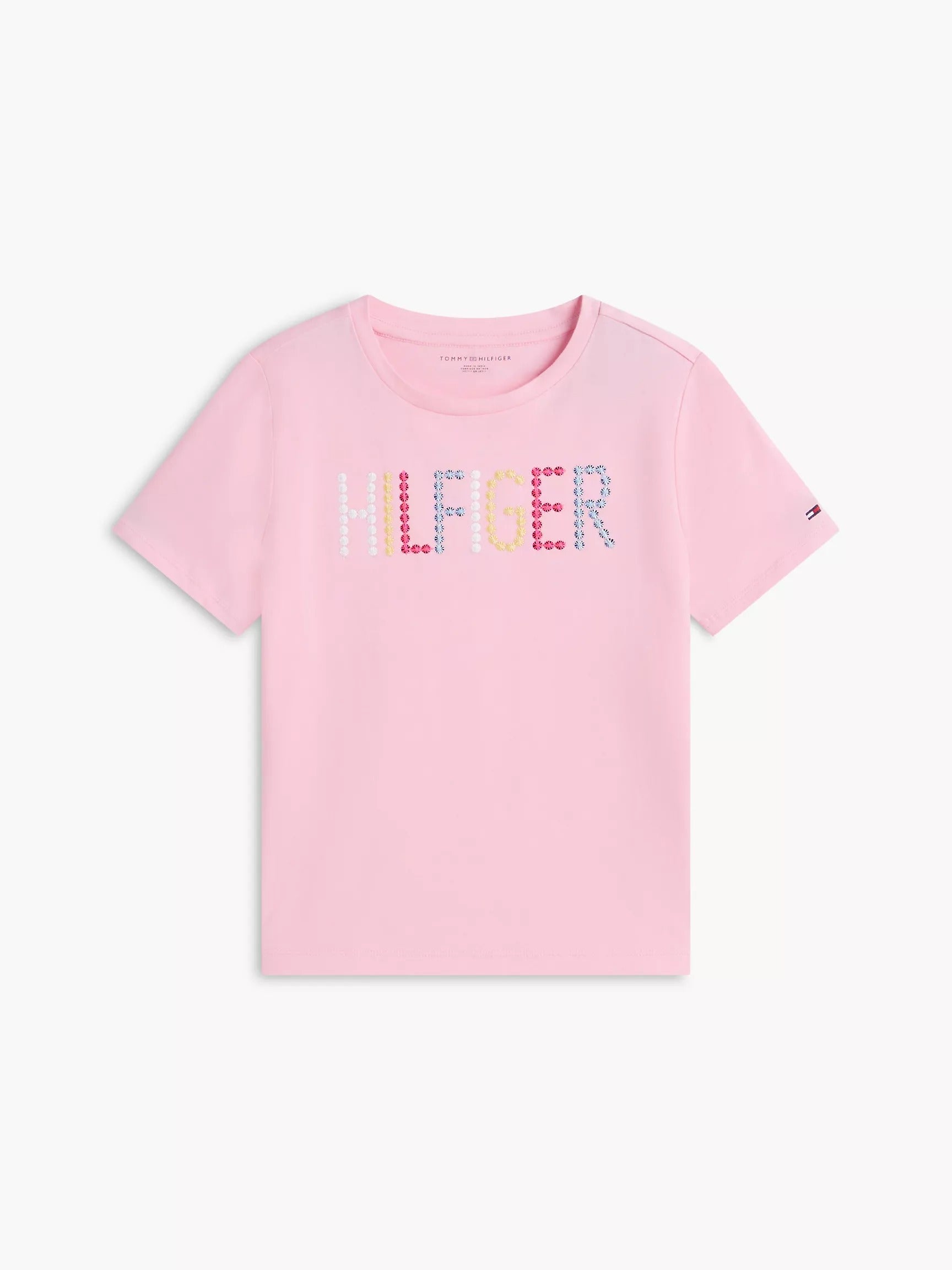 Franela con logo estampado en lentejuelas para niñas