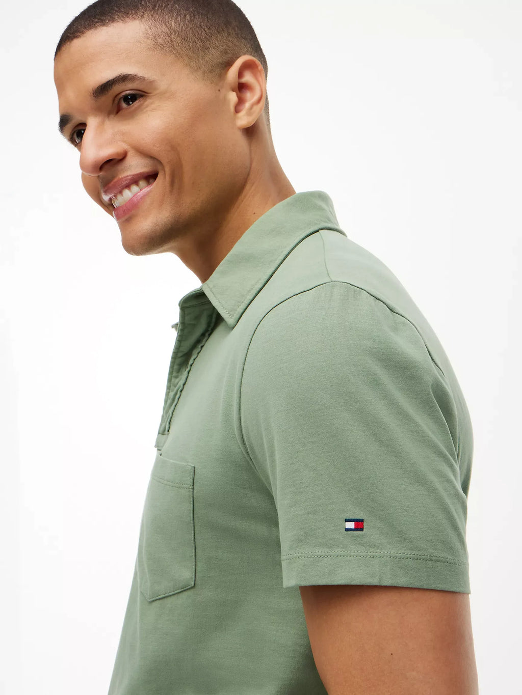 Chemise regular de algodón con bolsillo