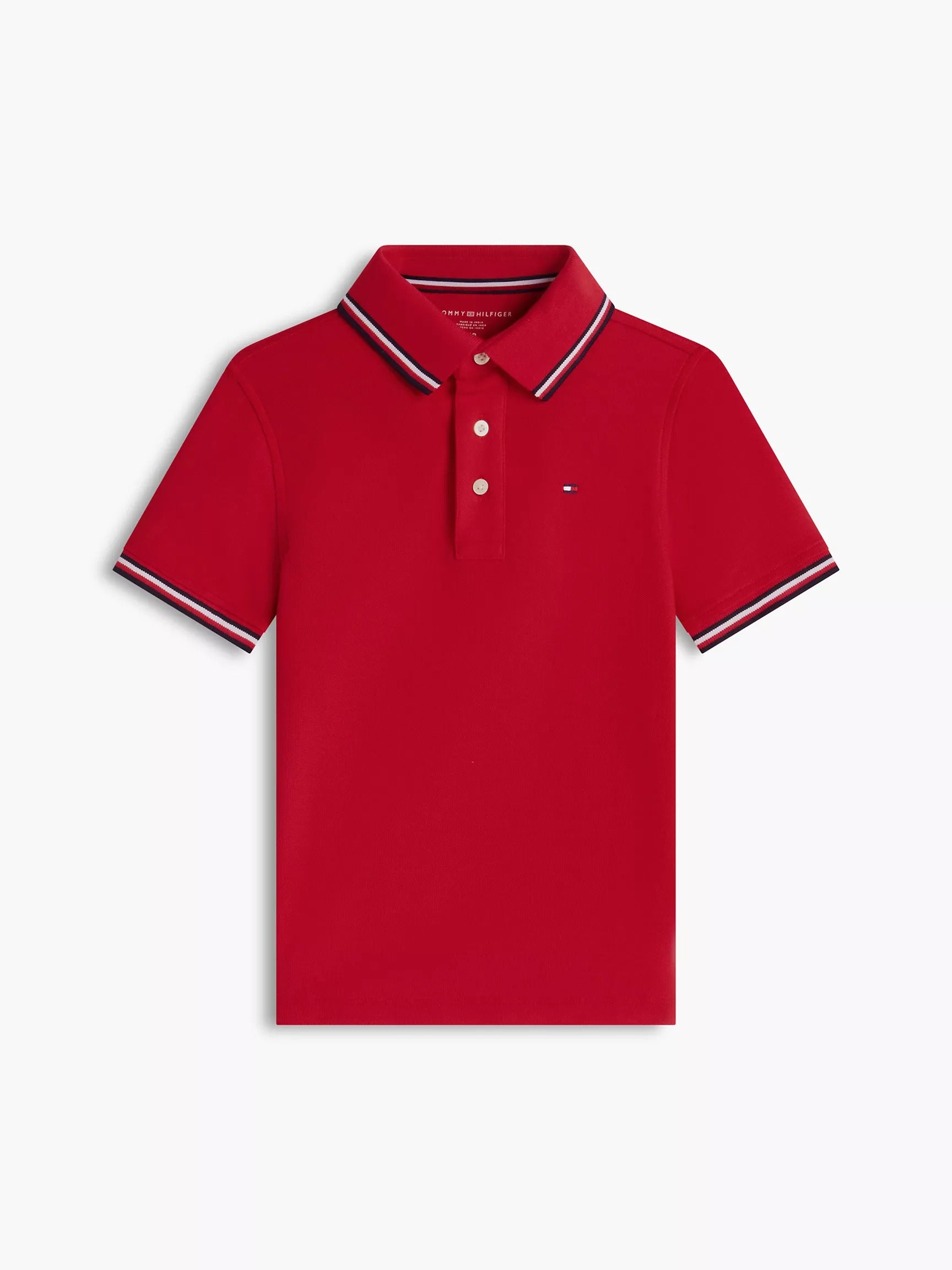 Chemise unicolor con cuello ribeteado para niño