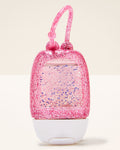 Porta antibacterial rosa con escarcha