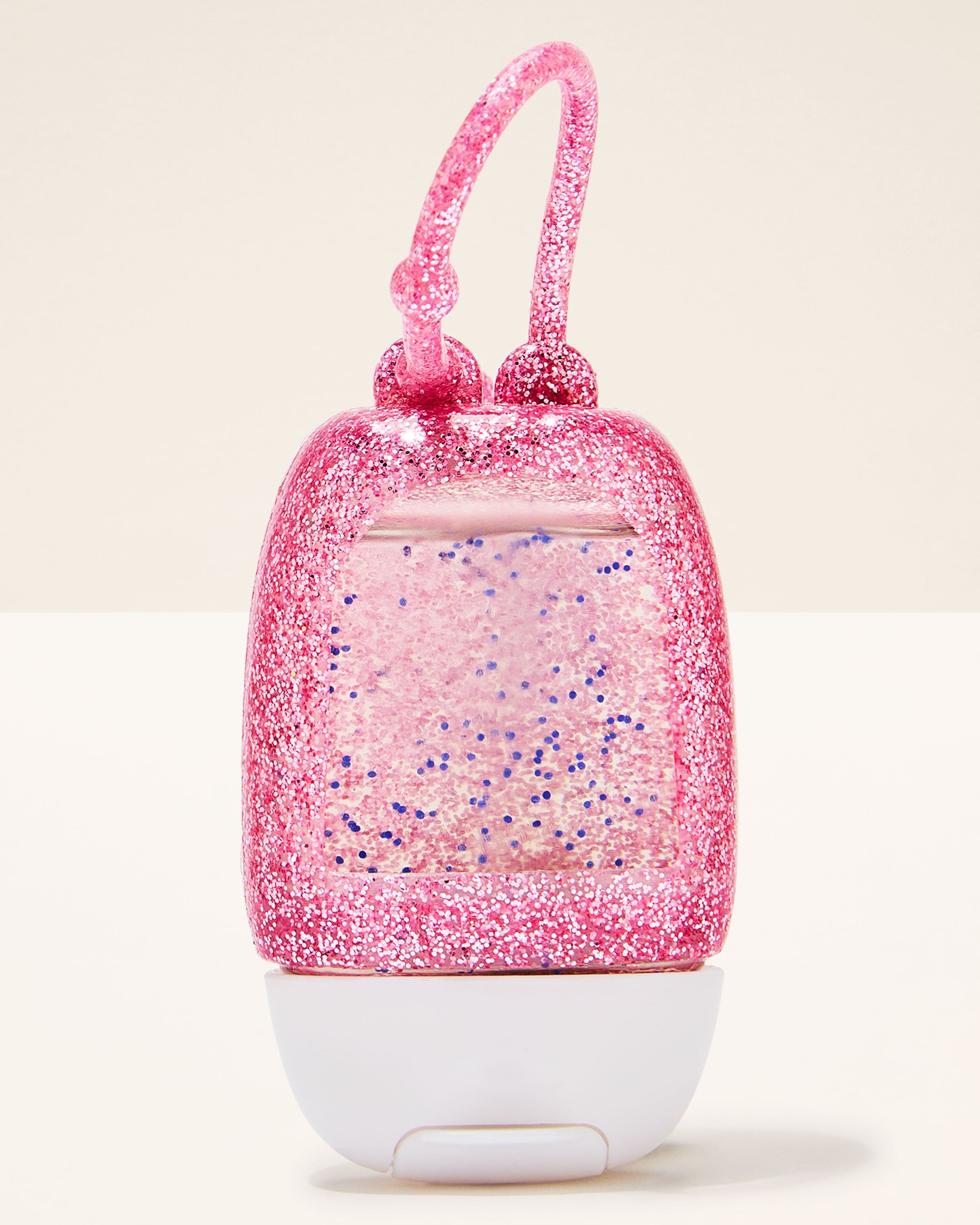 Porta antibacterial rosa con escarcha