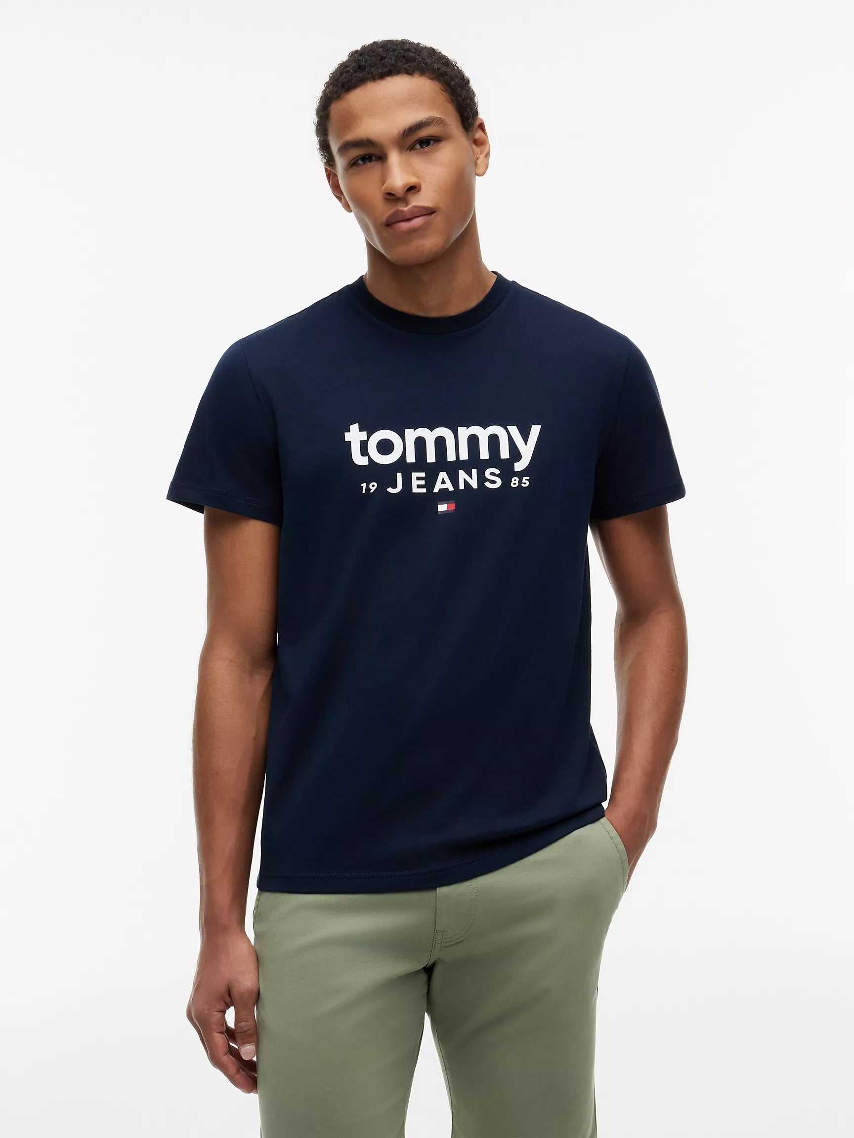 Franela cuello redondo con logo central TOMMY JEANS