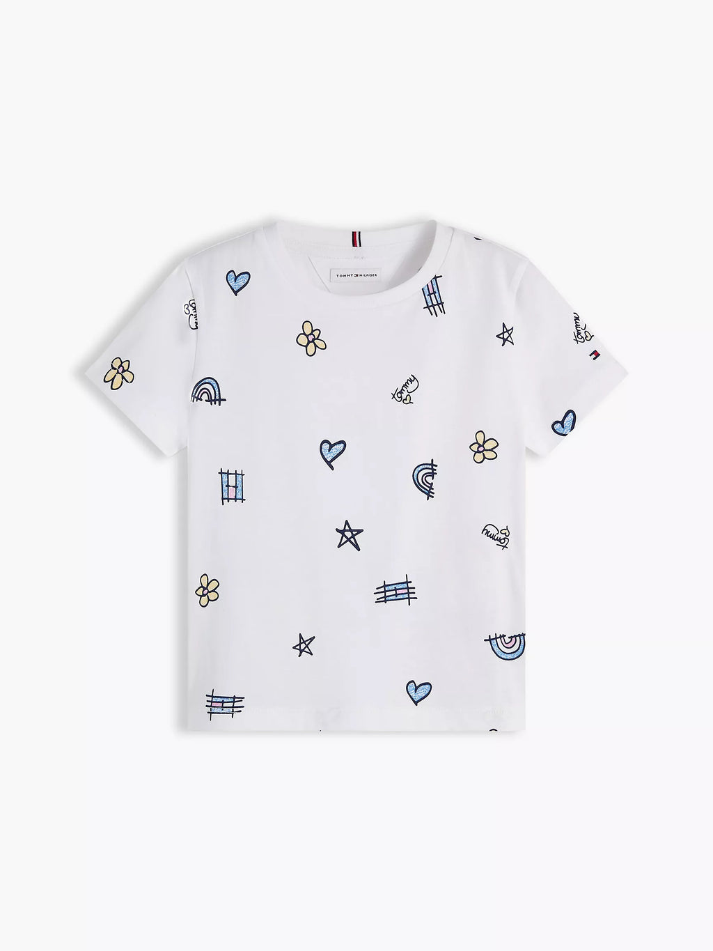 Franela con estampado de garabatos para niñas