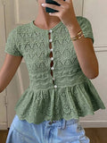 Blusa de punto con diseño floral