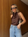 Blusa de satén
