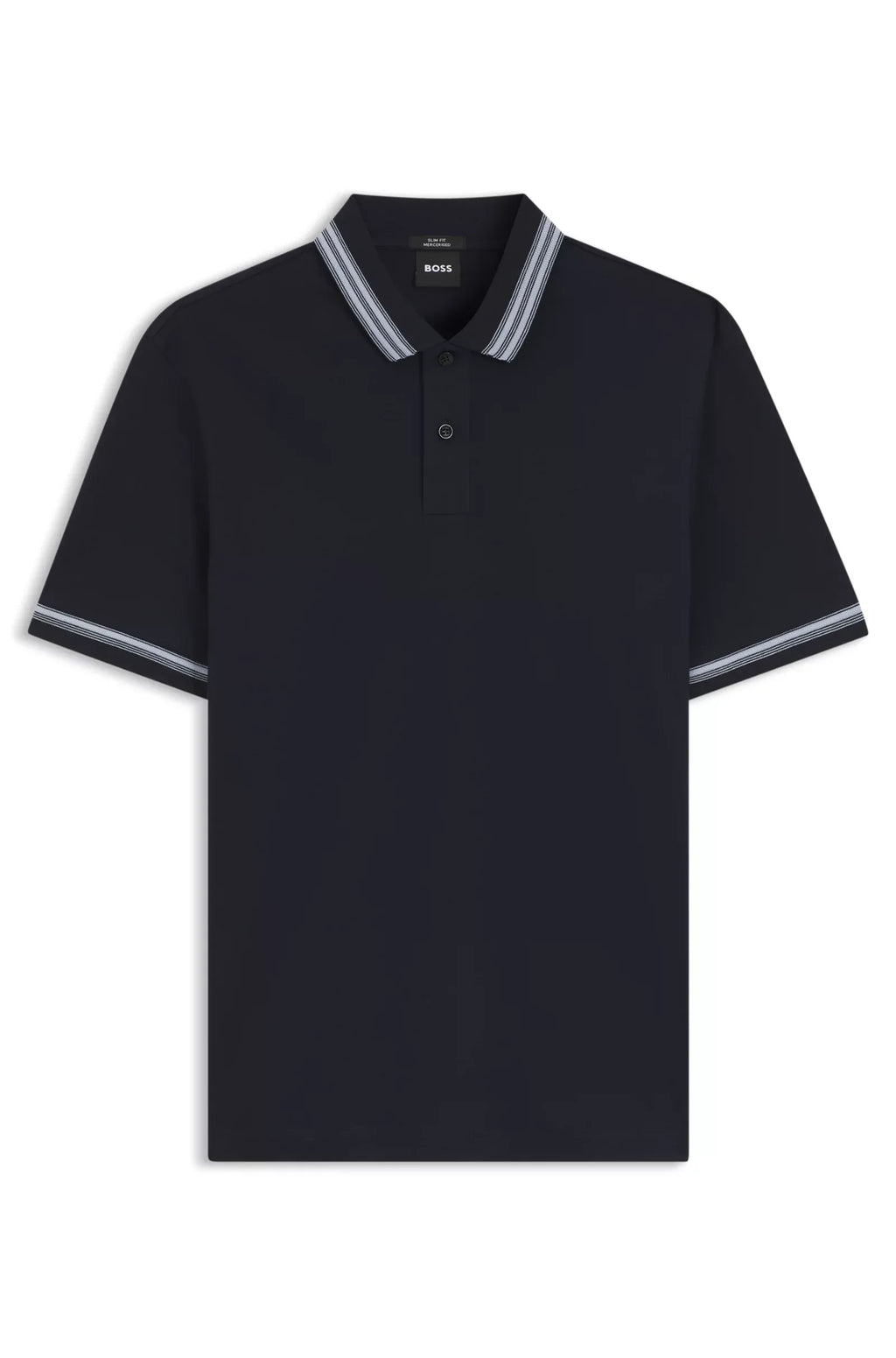 Chemise ajustada de algodón mercerizado con ribeteado