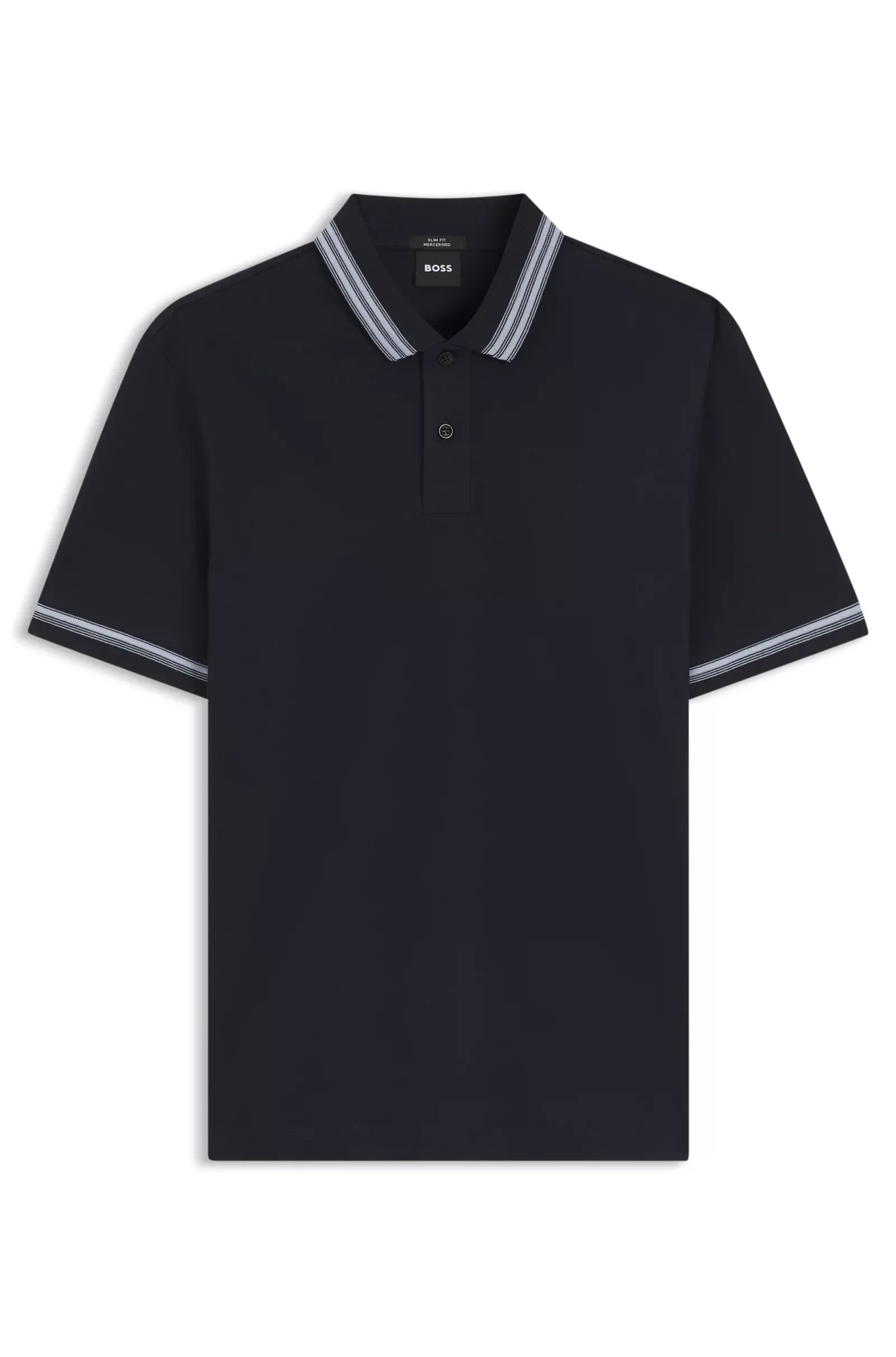 Chemise ajustada de algodón mercerizado con ribeteado
