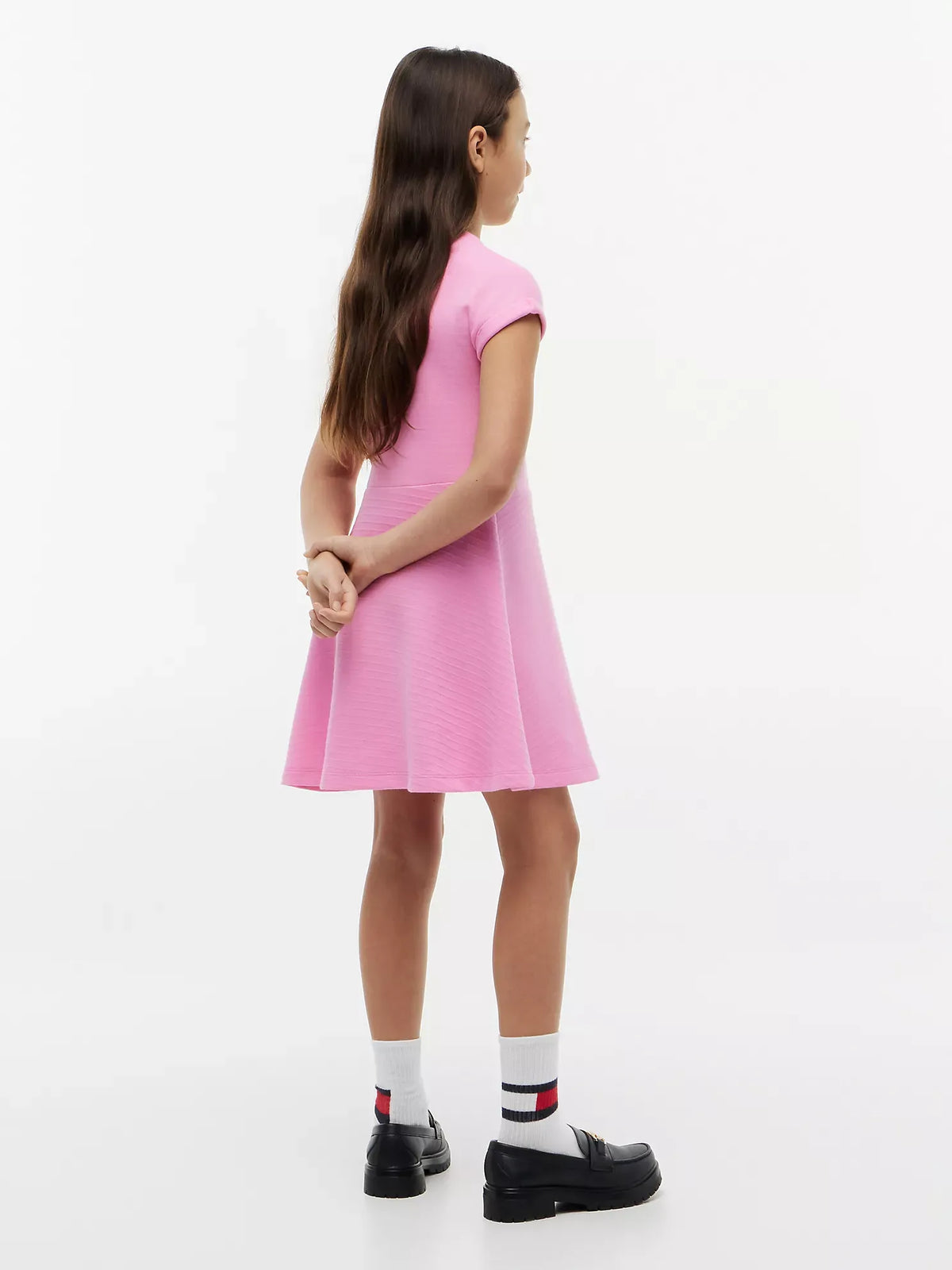 Vestido con logo central tonal para niñas
