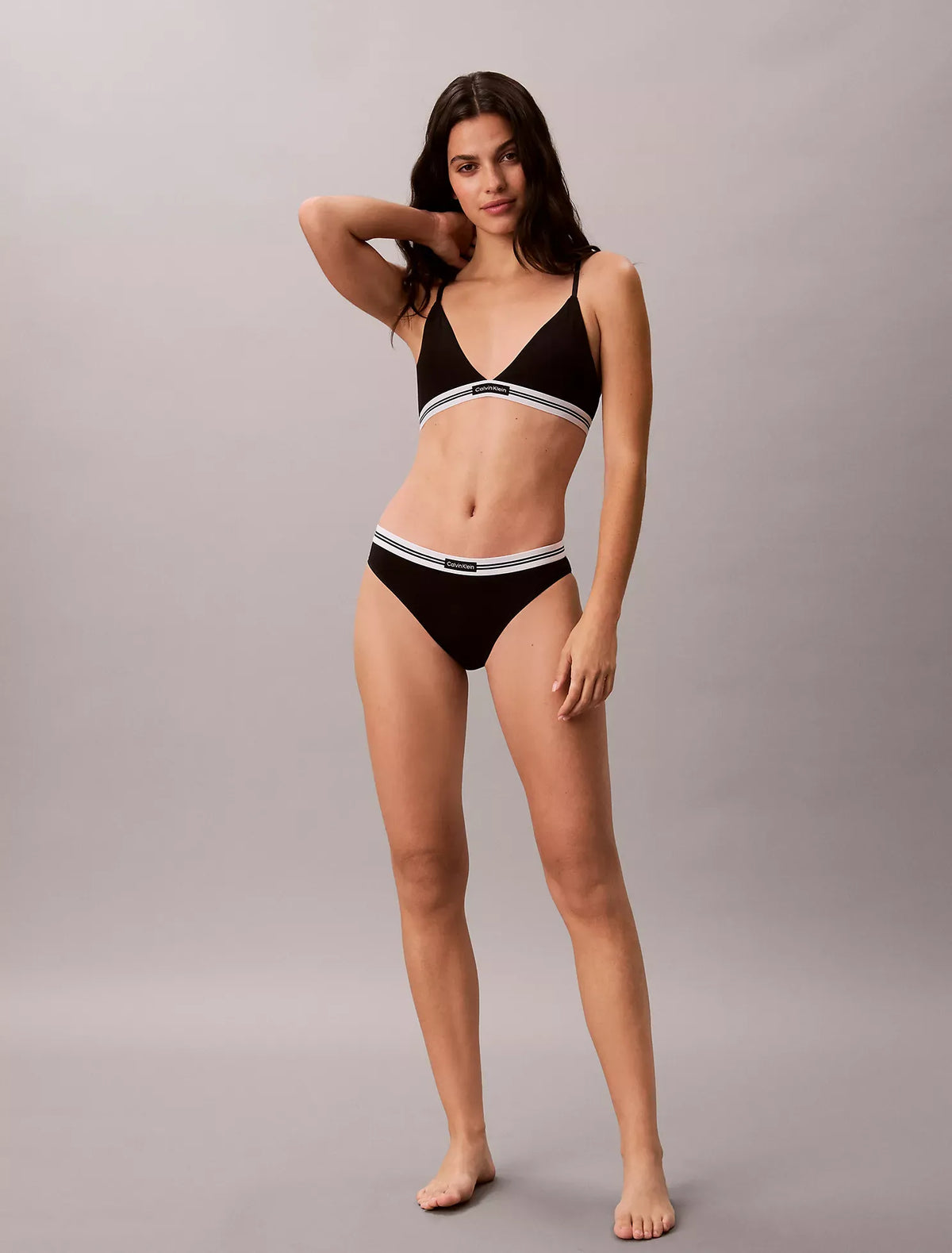3 Pack de Panties con logo y linea central central tipo bikini