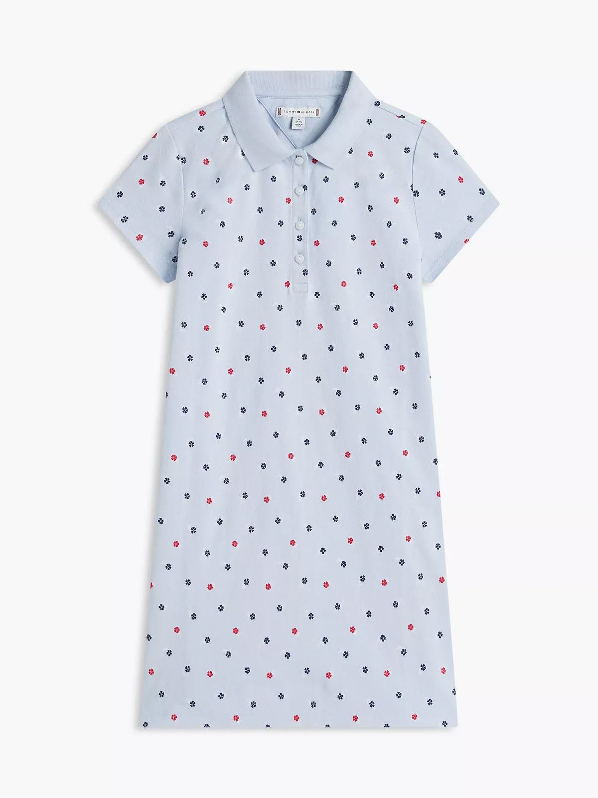 Vestido tela pique con estampado floral para niñas