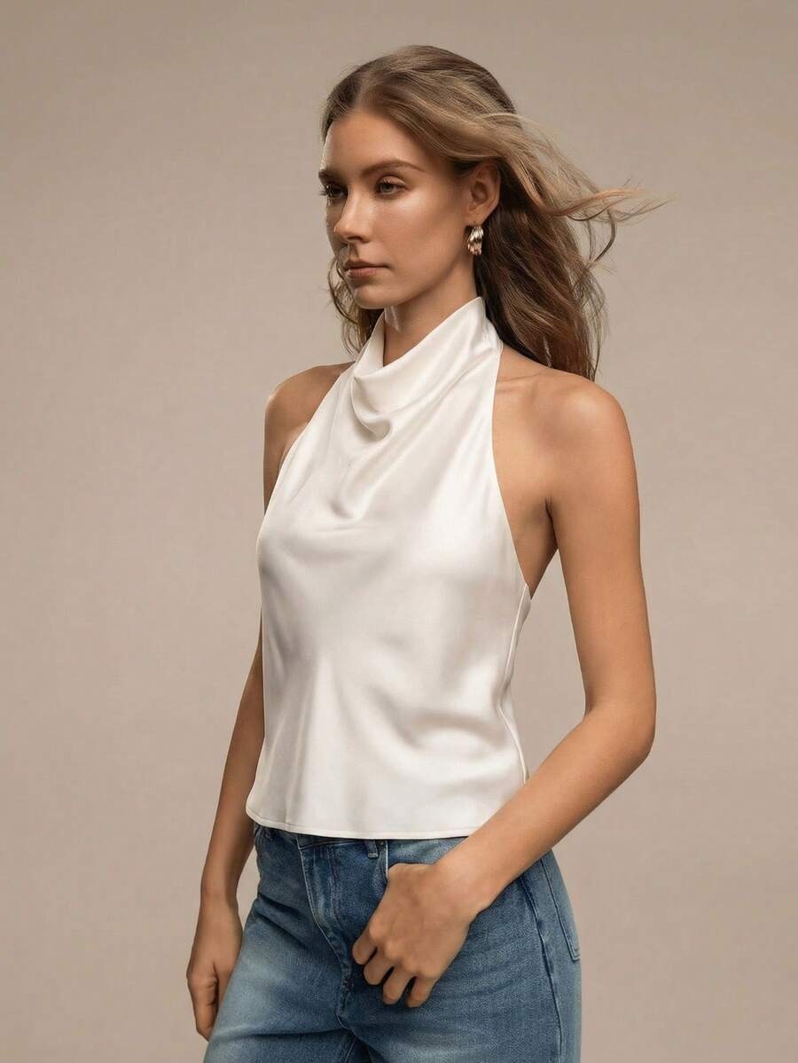 Blusa de satén