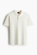 Chemise ajustada unicolor texturizada