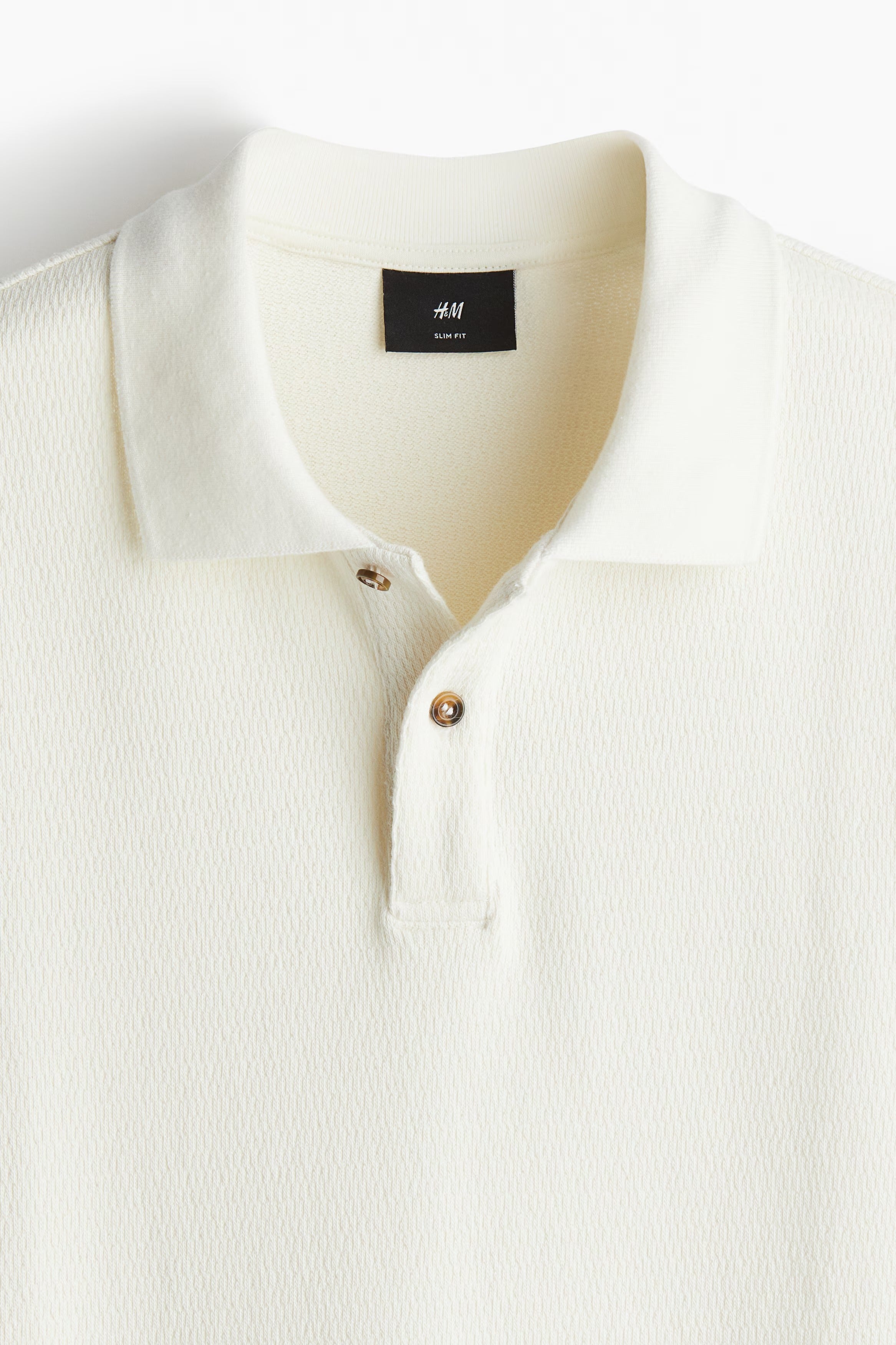 Chemise ajustada unicolor texturizada