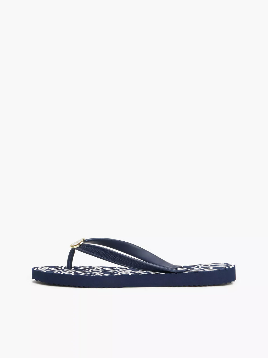 Sandalias con logo metálico