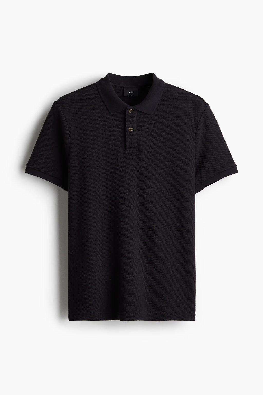 Chemise ajustada unicolor texturizada