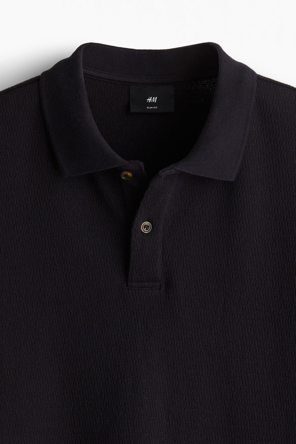 Chemise ajustada unicolor texturizada