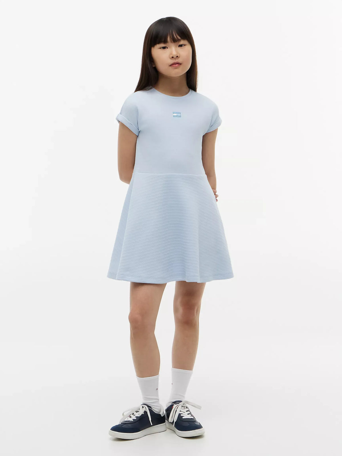 Vestido con logo central tonal para niñas